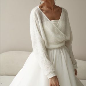 Ivory bridal knit cardigan